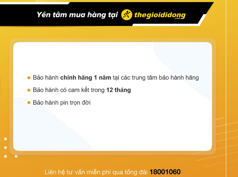 Chính sách bảo hành khi mua đồng hồ tại Thế Giới Di Động 